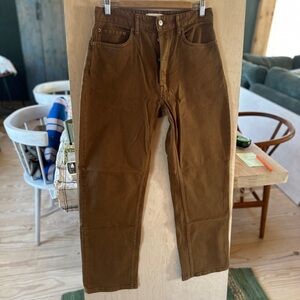 Buck Mason Straight Leg Jeans in Brown